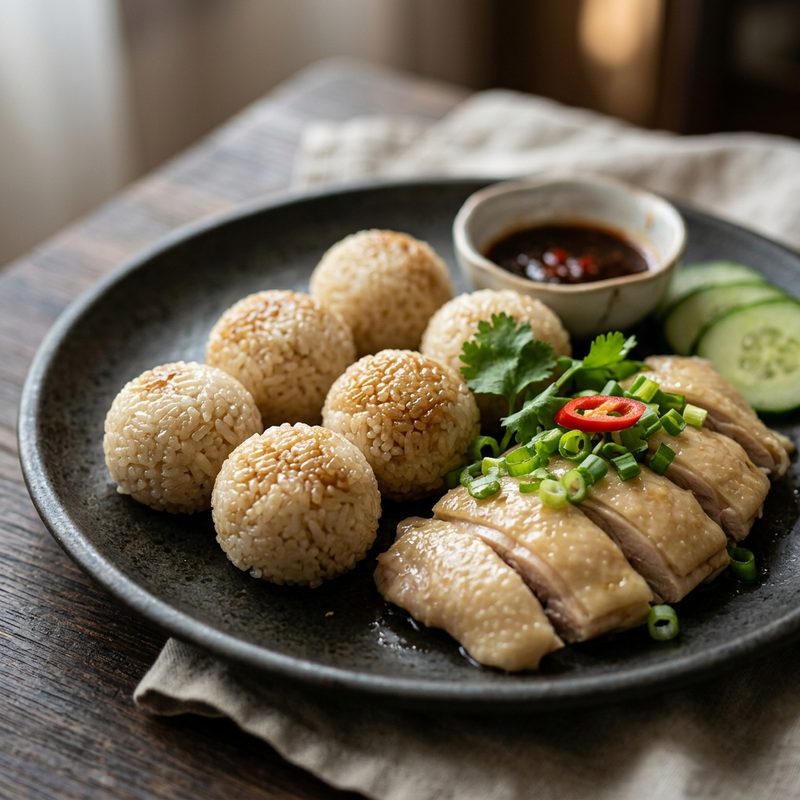 Melaka Chicken Rice Balls