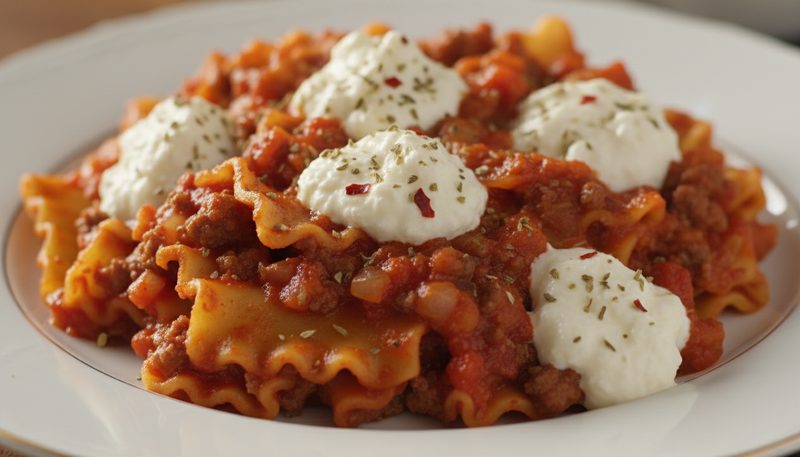 One Pot Skillet Lasagna