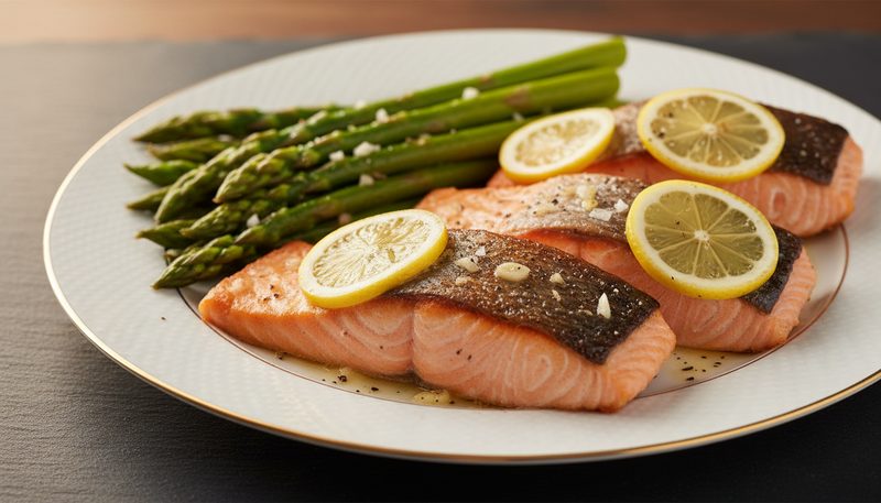 Pan Seared Salmon With Asparagus