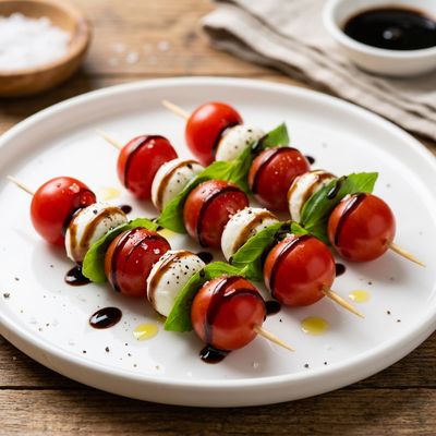 Caprese Skewers with Balsamic Glaze