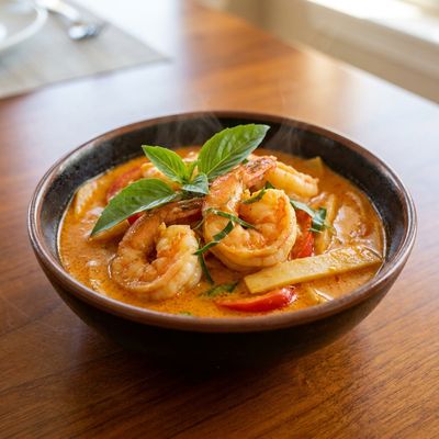 Thai Red Curry with Shrimp and Bamboo Shoots